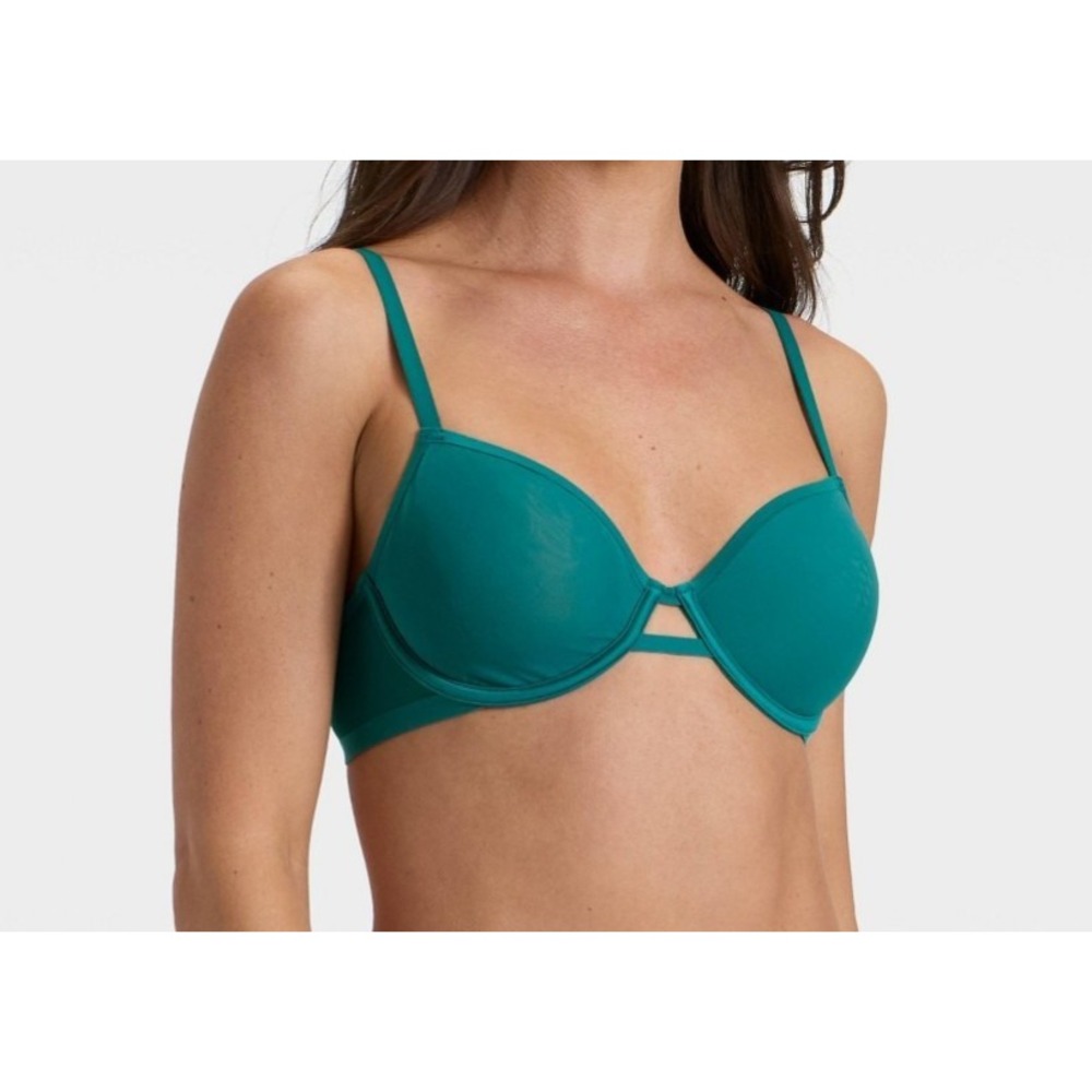 Auden Women's Smooth Mesh Unlined Demi Coverage Bra  Size 36C Intimates New